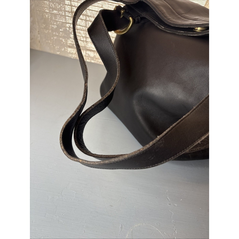 Vintage COACH Black Leather, Soho Duffle Tote Bag, Large, 4082 90s USA - Picture 14 of 16